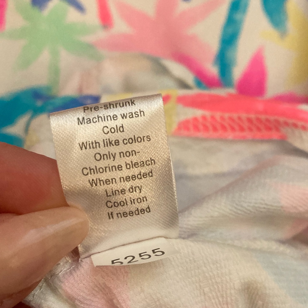 Beachtime by Lulu B Cha Cha Tank Ruffle Tennis Golf Palm Trees Women’s 1X - Picture 4 of 8